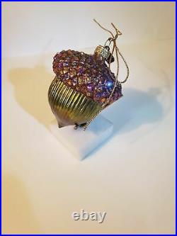 Jay Strongwater Swarovski Crystals Encrusted Acorn Ornament