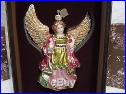 Jeweled Angel Red Jay Strongwater Glass Ornament with Swarovski Crystals NIB
