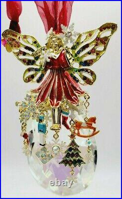 Kirks Folly Christmas Magic Fairy Crystal Window orTree Ornament GOLDTONE $