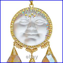 Kirks Folly Seaview Moon Goddess Tears Ornament goldtone / crystal moon