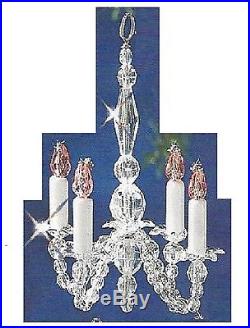 Kit makes 3 Chandelier Christmas Tree Ornaments Crystal Beads, White Beads NEW