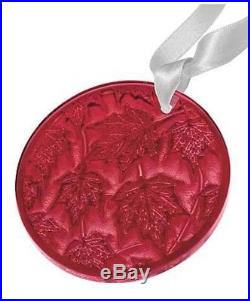 LALIQUE 2015 Champs Elysees Red Crystal Christmas Ornament New in Box Gift Wrap