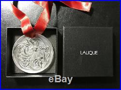LALIQUE 2017 Entrelacs Clear Crystal Christmas Ornament New in Box