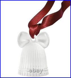 LALIQUE 2018 CHRISTMAS BELL CRYSTAL ORNAMENT red ribbon NEW IN BOX 10647400