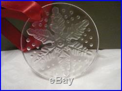 LALIQUE Crystal Christmas 2013 ornament Snowflake NIB signed and SEALED