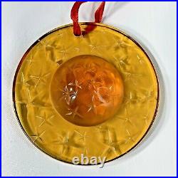 LALIQUE Star Globe Christmas Crystal Ornament Noel 1993 1994 1995 Set of 3