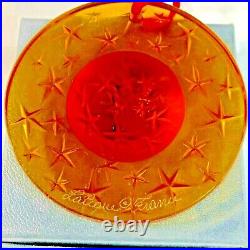 LALIQUE Star Globe Christmas Crystal Ornament Noel 1993 1994 1995 Set of 3