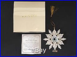 LENOX Ornament 2002 Fine China Snowflake SWAROVSKI CRYSTALS LTD EDITION NIB