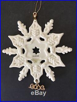 LENOX Ornament 2002 Fine China Snowflake SWAROVSKI CRYSTALS LTD EDITION NIB