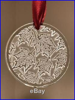 Lalique 2016 Oak Chene Crystal Christmas Sealed Box Ornament Annual Ornament