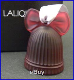 Lalique 2018 Christmas Bell Decoration Red Crystal Ornament New In Box