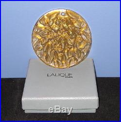 Lalique Crystal 1991 HOLLY / MISTLETOE Christmas Ornament / In Lalique Box