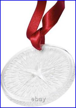 Lalique Crystal 2023 Plumes Annual Engraved Christmas Star Ornament Clear New