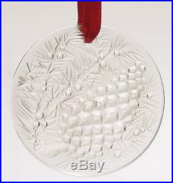 Lalique France 2001 Noel Pine Cone Annual Christmas Satin Crystal Ornament Box