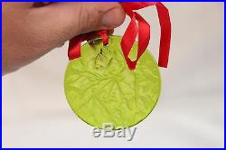 Lalique France Glass Crystal Christmas Ornament Tree Frosted Green In Box
