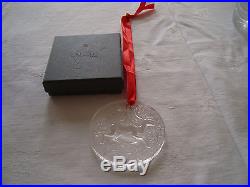 Lalique Frosted Crystal Xmas ornament in its original box never used