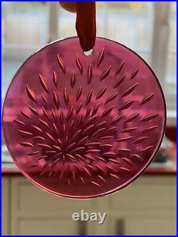 Lalique Red Crystal 2006 Christmas Ornament
