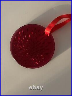 Lalique Red Crystal 2006 Christmas Ornament
