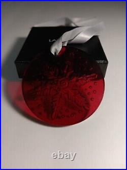 Lalique Red Crystal Snowflake Ornament 2013