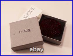 Lalique Vibrations Red Frosted Crystal 2006 Christmas Noel Ornament
