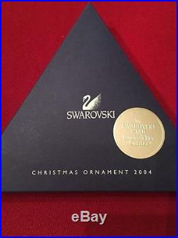 Large 2004 Swarovski Crystal SNOWFLAKE CHRISTMAS ORNAMENT Rockefeller Center