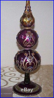 Large Christmas Swarovski Crystals Topper & Stand Ornament Jay Strongwater 23