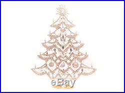 Large Czech handmade rhinestone Christmas tree crystal clear bells and baubles