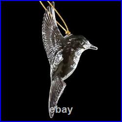 Lenox Crystal Hummingbird Ornament Vintage With Box Winter Greetings Christmas