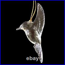 Lenox Crystal Hummingbird Ornament Vintage With Box Winter Greetings Christmas