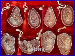 Lot 13 Waterford Crystal 12 Day's Of Christmas Ornaments 1978-1991 No 1990