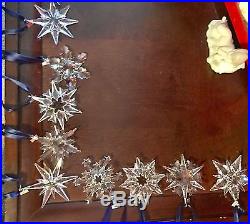Lot 16 Swarovski Crystal Snowflake Annual Star Christmas Ornaments 2001-2016