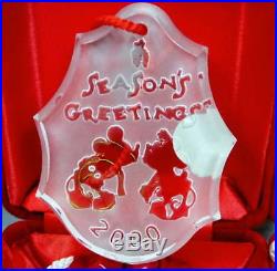 Lot 6 Waterford Crystal Disney Mickey Mouse Holiday Christmas Ornaments withBoxes