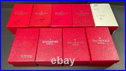 Lot OF 9 Waterford Crystal Twelve 12 Days of Christmas Bell