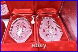 Lot Of 10- Waterford Crystal 12 Days Christmas Ornaments + Boxes -Missing 1 & 2