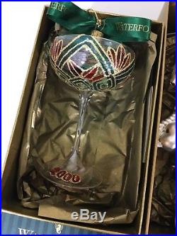 Lot Of 5 Waterford Crystal Christmas / Holiday Ornaments W Certificate Of Auth