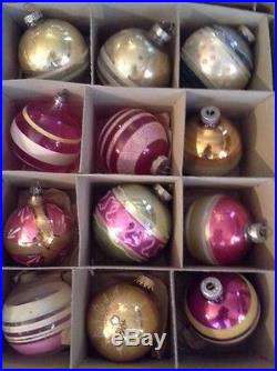 Lot Of 60 Vintage Glass Christmas Ornaments Shiny Brite Coby Austria W Germany +