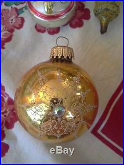 Lot Of 60 Vintage Glass Christmas Ornaments Shiny Brite Coby Austria W Germany +