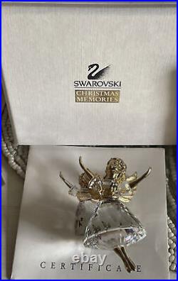 Lot Of Swarovski SwanSigned 1996,1997,1998 Annual Christmas Angel Ornaments
