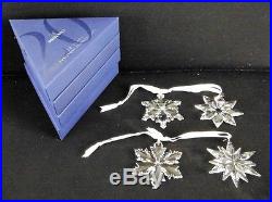 Lot Swarovski Crystal Annual Christmas Snowflakes Ornaments 2011 2012 2013 2014