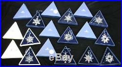 Lot of 10 Swarovski Austrian Crystal Star Christmas Ornaments 2000-2009 With Boxes