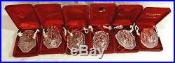 Lot of 12 Waterford Crystal 12 Days of Christmas Ornaments 1982 and 1985-1995
