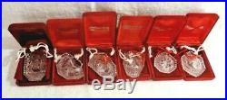 Lot of 12 Waterford Crystal 12 Days of Christmas Ornaments 1982 and 1985-1995