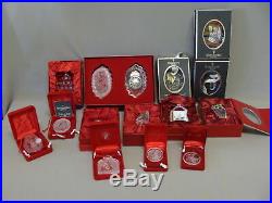 Lot of 13 Mint in Box Waterford Crystal Xmas Ornaments & Music Box