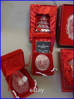 Lot of 13 Mint in Box Waterford Crystal Xmas Ornaments & Music Box