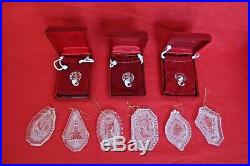 Lot of 17 WATERFORD Crystal 12 Days of Christmas Ornaments 1979-1995