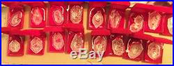Lot of 17 Waterford Crystal 12 Days of Christmas Ornaments 1979 -1995