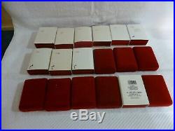 Lot of 18 Waterford Crystal 12 Days of Christmas Ornaments 1978-1995