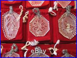 Lot of 18 Waterford Crystal 12 Days of Christmas Ornaments Set Plus 1978 1995