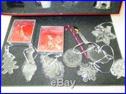 Lot of 21 Crystal Christmas Ornaments