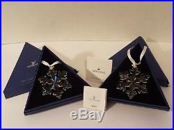 Lot of 6 Swarovski Crystal Christmas Ornaments 2015 & 2016 Annual and Set of 3